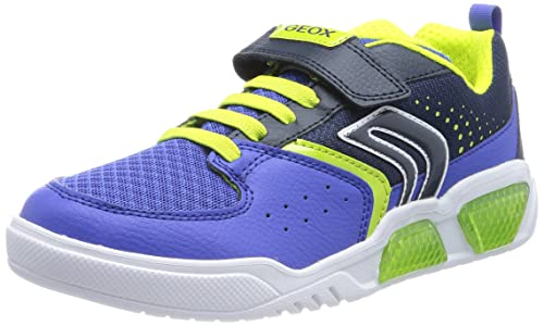 Geox J ILLUMINUS Boy Sneaker, ROYAL/Lime, 30 EU von Geox