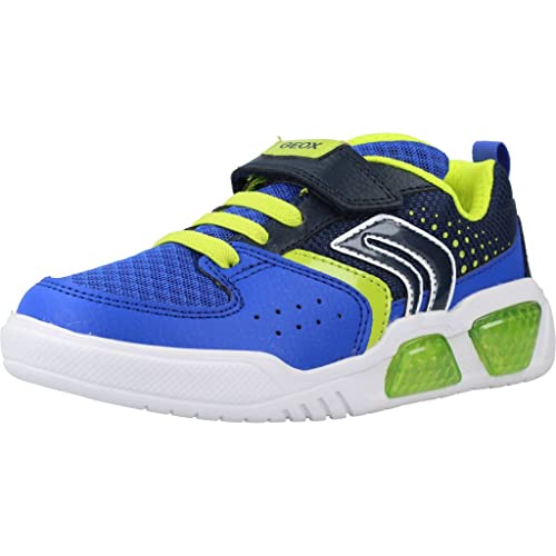 Geox Herren J ILLUMINUS Boy Sneaker, ROYAL/Lime, 37 EU von Geox