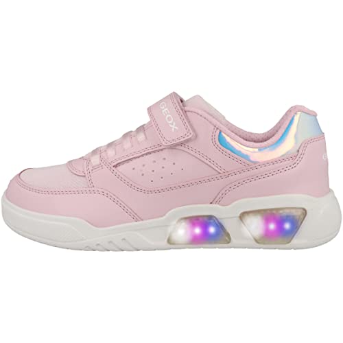 Geox J ILLUMINUS Girl Sneaker, LT Rose/White, 34 EU von Geox