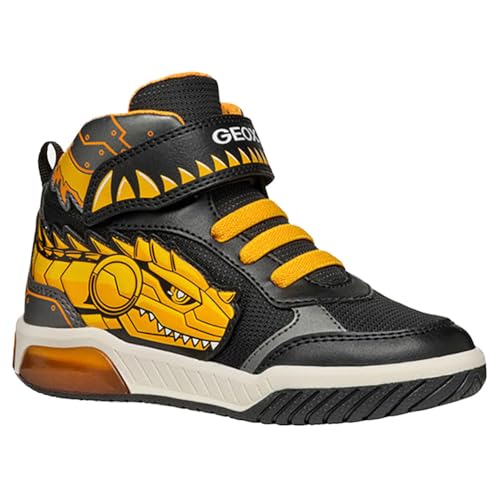 Geox J INEK Boy A Sneaker, Black/Yellow, 33 EU Geox J INEK Boy A Sneaker, Black/Yellow, 33 EU von Geox