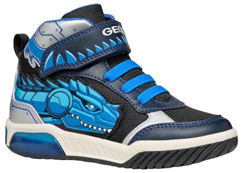 Geox J INEK Boy A Sneaker, Navy/Turquoise, 24 EU von Geox