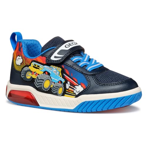 Geox J INEK Boy E Sneaker, Navy/Lt Blue, 24 EU von Geox