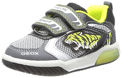 Geox J INEK Boy Sneaker, Grey/Lime von Geox