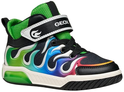 Geox J INEK Boy Sneaker, Multicolour/Black, 31 EU von Geox