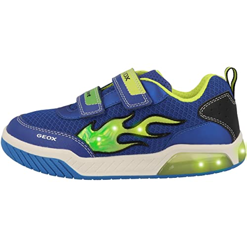 Geox J INEK Boy Sneaker, ROYAL/Lime, 31 EU von Geox