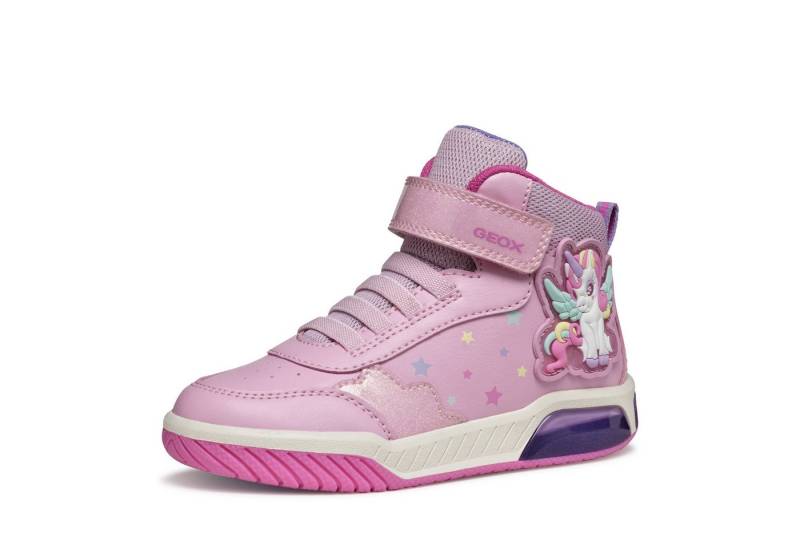 Geox J INEK GIRL Blinkschuh Sneaker Schnürboots, Blinkschuh mit cooler Blinkfunktion von Geox