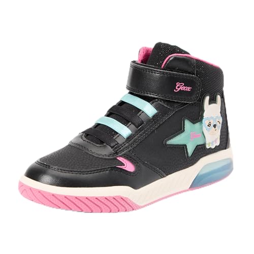 Geox J INEK Girl C Sneaker, Black/Aqua, 31 EU Geox J INEK Girl C Sneaker, Black/Aqua, 31 EU von Geox