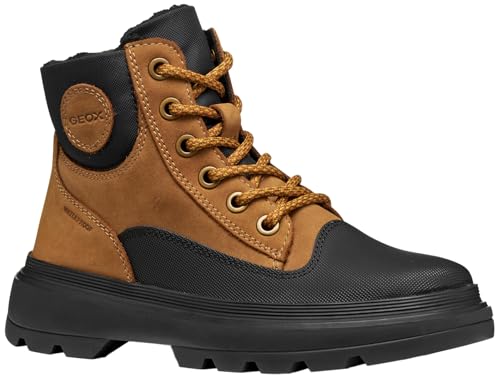 Geox J KIDDARTAH Boy WPF Ankle Boot, LT Brown/Black, 36 EU von Geox