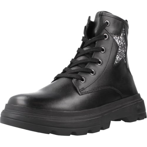 Geox J KIDDARTAH Girl A Ankle Boot, Black/DK Silver, 31 EU von Geox