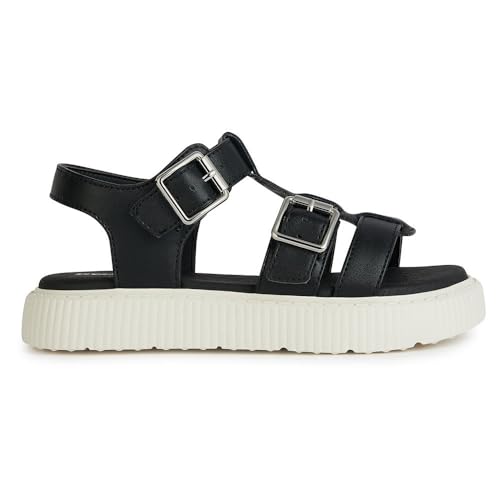 Geox J KODETTE Gir Sandal, Black, 35 EU von Geox