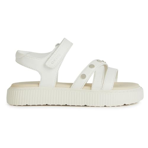 Geox J KODETTE Gir Sandal, White, 36 EU von Geox