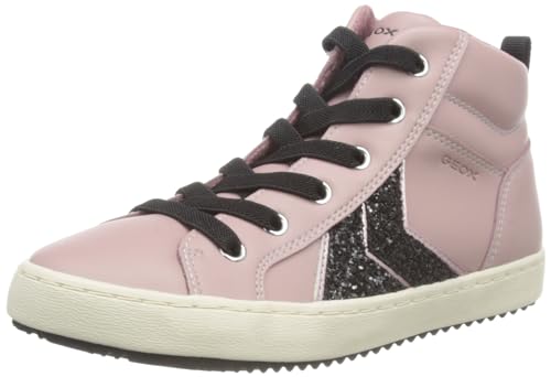 Geox J Kalispera Girl B Sneaker, Antique Rose/Black, 38 EU von Geox