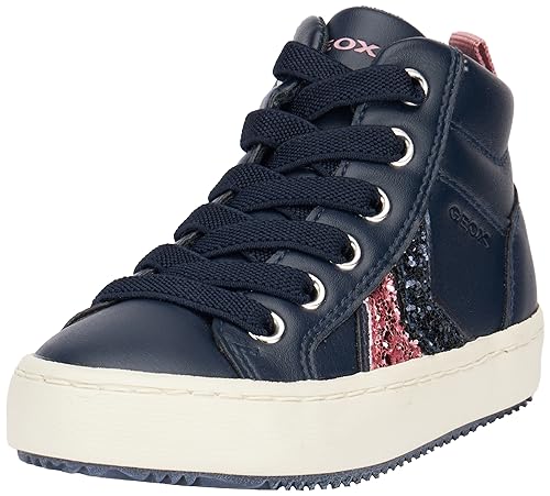 Geox J Kalispera Girl B Sneaker, Navy/DK PINK, 26 EU von Geox