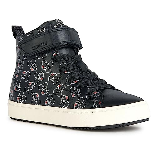 Geox J Kalispera Girl H Sneaker, Black/Silver, 30 EU Geox J Kalispera Girl H Sneaker, Black/Silver, 30 EU von Geox