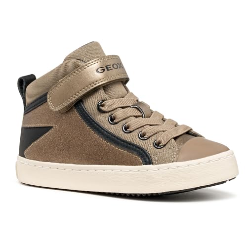 Geox J Kalispera Girl Sneaker, DK BEIGE/Black, 32 EU Geox J Kalispera Girl Sneaker, DK BEIGE/Black, 32 EU von Geox