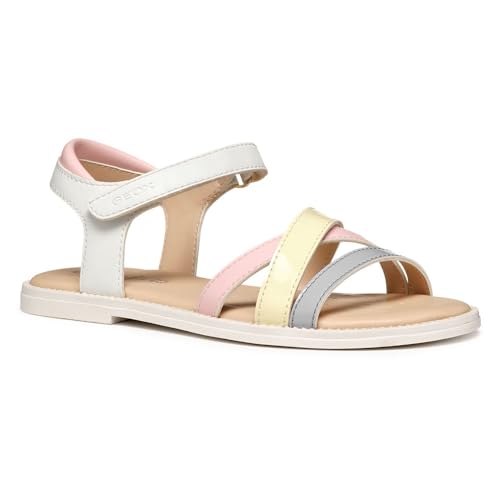 Geox J Karly Girl Sandal, White/Lilac, 30 EU von Geox
