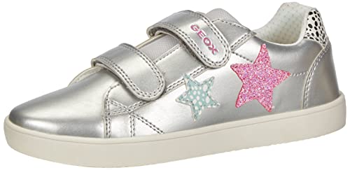 Geox Mädchen J Kathe Girl C Sneakers, Lt Grey Pink, 34 EU von Geox