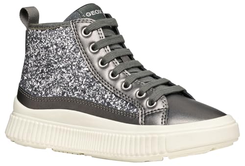 Geox J LAQUINNY Girl Sneaker, DK Silver, 30 EU von Geox