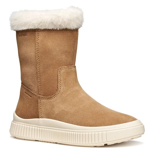 Geox J LAQUINNY Girl WPF Knee High Boot, Whisky, 31 EU von Geox