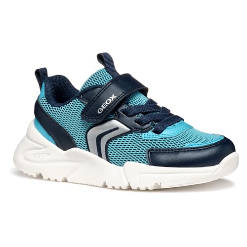 Geox J Loftus Boy B Sneaker, Sky/Navy, 35 EU Geox J Loftus Boy B Sneaker, Sky/Navy, 35 EU von Geox