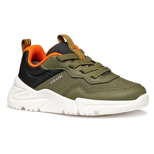 Geox J Loftus Boy C Sneaker, Military/Black, 24 EU Geox J Loftus Boy C Sneaker, Military/Black, 24 EU von Geox