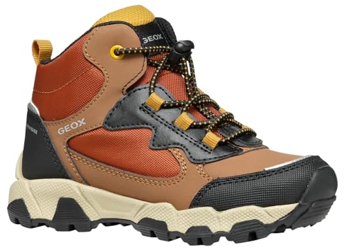 Geox Jungen J Magnetar Boy B ABX Sneaker, Braun A, 34 EU von Geox