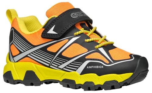 Geox J MAGNETAR Boy B ABX Sneaker, Black/Lt Orange, 28 EU Geox J MAGNETAR Boy B ABX Sneaker, Black/Lt Orange, 28 EU von Geox