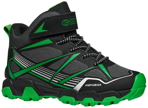 Geox J MAGNETAR Boy B ABX Sneaker, Green/Black, 25 EU von Geox