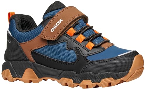 Geox J MAGNETAR Boy B ABX Sneaker, Navy/Brown, 25 EU Geox J MAGNETAR Boy B ABX Sneaker, Navy/Brown, 25 EU von Geox