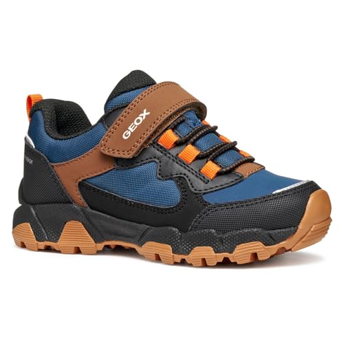 Geox J MAGNETAR Boy B ABX Sneaker, Navy/Brown, 29 EU Geox J MAGNETAR Boy B ABX Sneaker, Navy/Brown, 29 EU von Geox