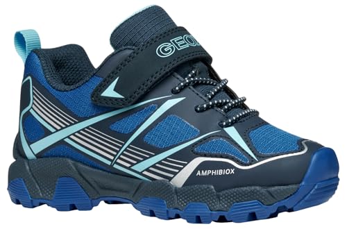 Geox J MAGNETAR Boy B ABX Sneaker, Navy/ROYAL, 28 EU von Geox