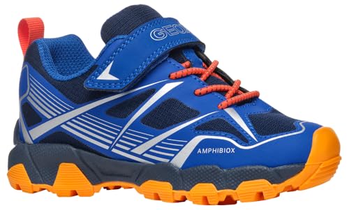 Geox J MAGNETAR Boy B ABX Sneaker, Royal/Orange, 37 EU von Geox