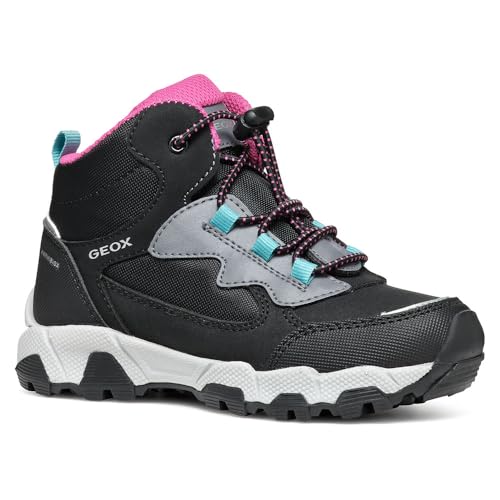 Geox Mädchen J Magnetar G. B ABX Sneaker, Schwarz, 24 EU von Geox