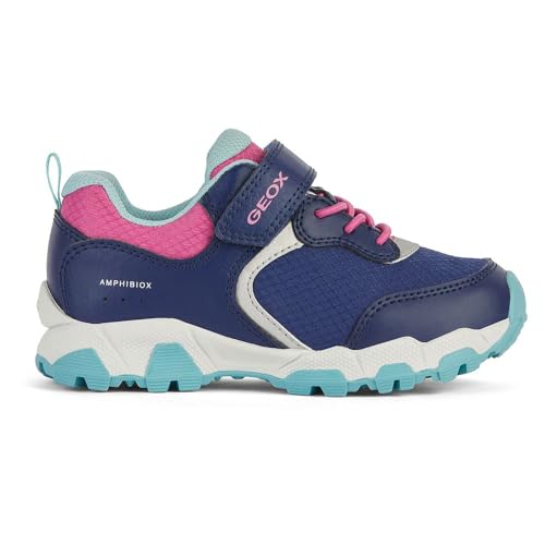 Geox J MAGNETAR G. B ABX Sneaker, Navy/Fuchsia, 31 EU von Geox