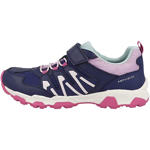 Geox J MAGNETAR G. B ABX Sneaker, Navy/Lilac, 32 EU von Geox