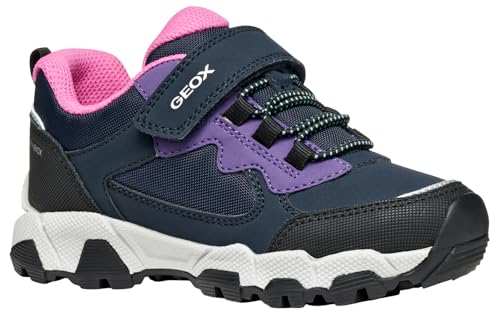 Geox J MAGNETAR G. B ABX Sneaker, Navy/Violet, 38 EU von Geox