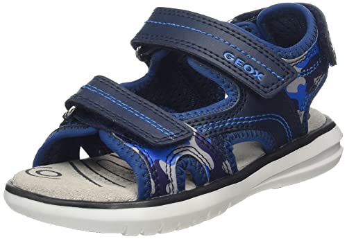 Geox J MARATEA Boy Sandal, Navy/LT Blue, 35 EU von Geox