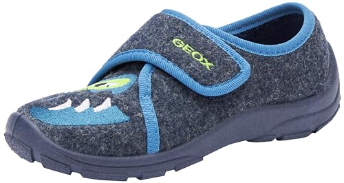 Geox J NYMEL Boy A Sneaker, Navy/Lime, 25 EU von Geox