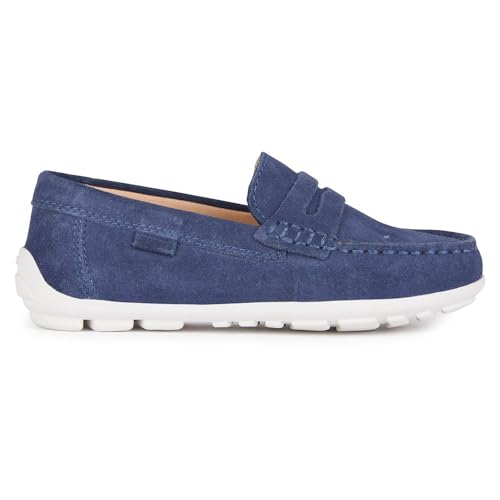 Geox J New Fast Boy A Moccasin, Navy/White, 39 EU Geox J New Fast Boy A Moccasin, Navy/White, 39 EU von Geox