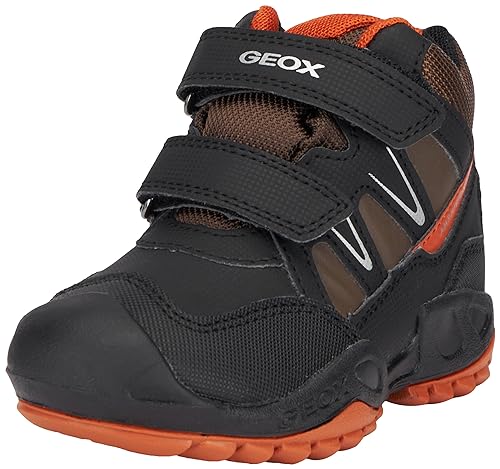Geox J New Savage Boy B A Sneaker, Black/DK ORANGE, 39 EU Geox J New Savage Boy B A Sneaker, Black/DK ORANGE, 39 EU von Geox