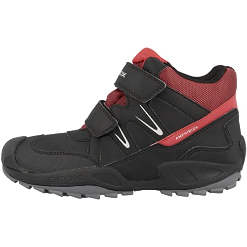 Geox Jungen J New Savage Boy B A Schuhe,24 EU,Black Red von Geox