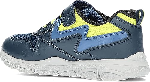 Geox J New Torque Boy A Sneaker, Navy/Lime, 32 EU von Geox