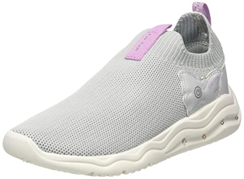 Geox J PHYPER Girl Sneaker, LT Grey/PINK, 25 EU von Geox