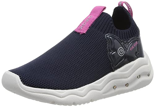 Geox Damen J PHYPER Girl Sneaker, Navy/Fuchsia, 37 EU von Geox