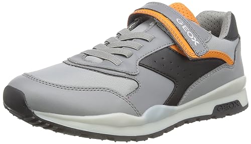 Geox J Pavel A Sneaker, Grey/ORANGE, 28 EU von Geox