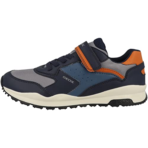 Geox J Pavel Sneaker, Navy/ORANGE, 33 EU von Geox