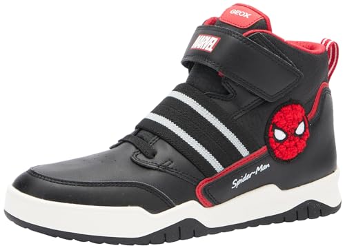 Geox J Perth Boy D Sneaker, Black/RED, 36 EU von Geox