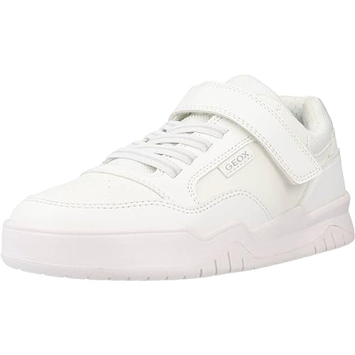 Geox J Perth Boy E Sneaker, White, 36 EU von Geox