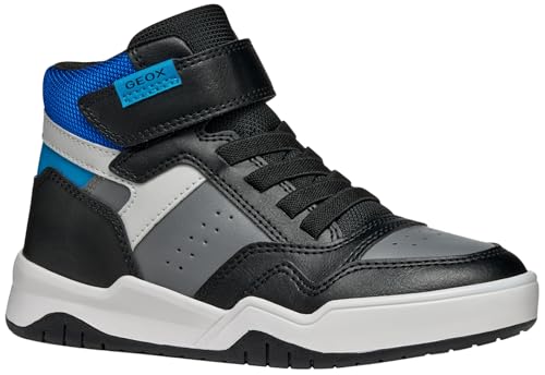 Geox J Perth Boy Sneaker, Grey/Black, 41 EU von Geox