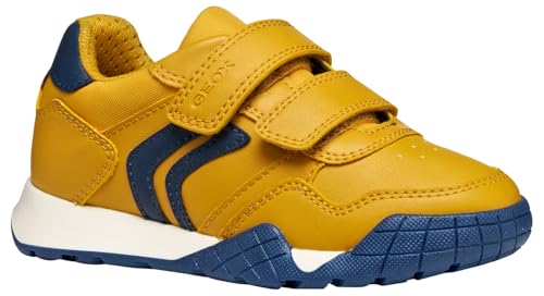 Geox J RANN-E Boy Sneaker, Yellow/Navy, 32 EU von Geox